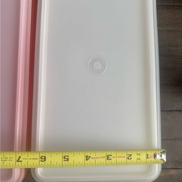 Tupperware Red and White Rectangular Containers - Picture 6 of 6